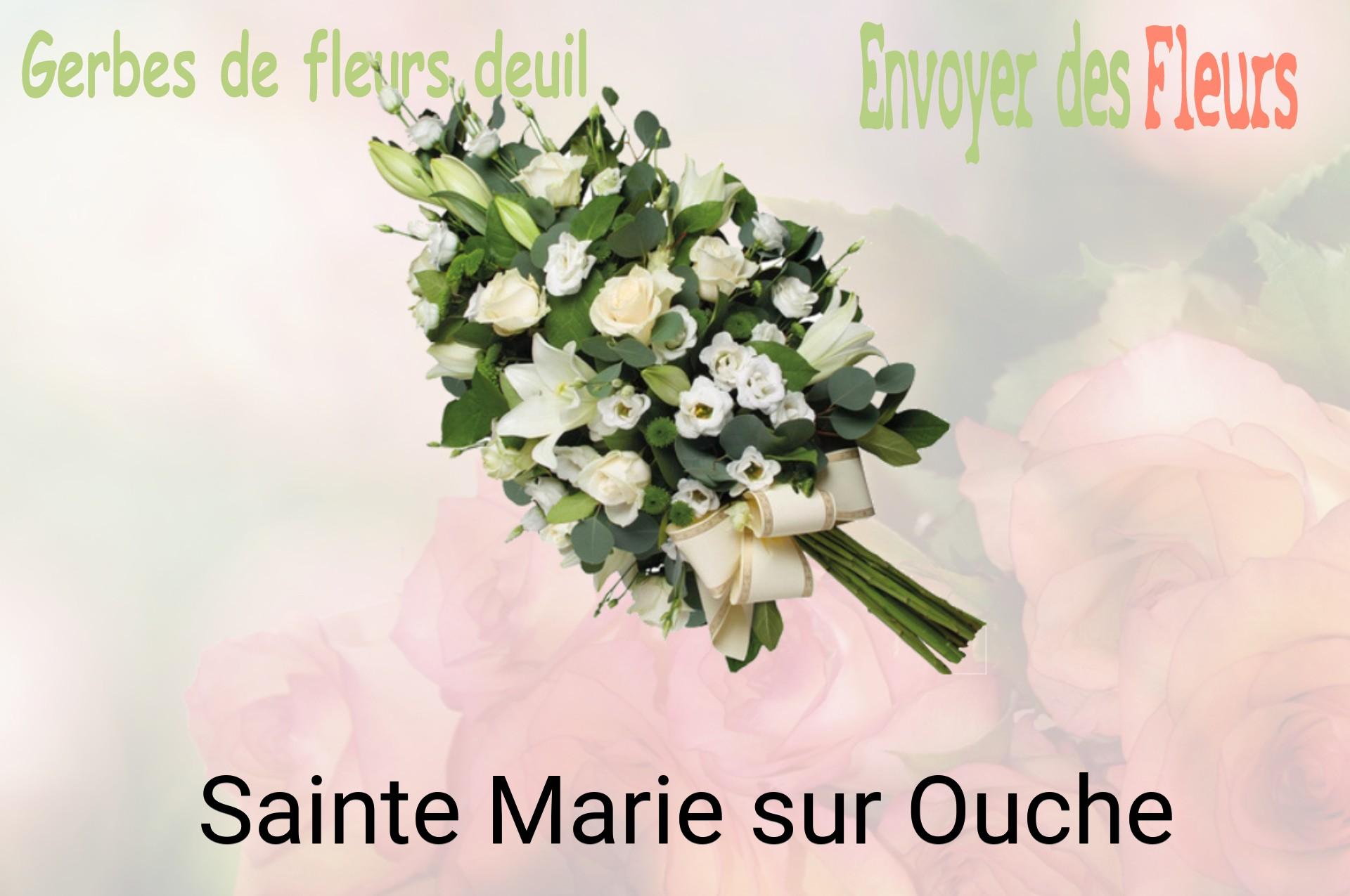 Gerbe de fleurs de deuil livrée à Sainte-Marie-sur-Ouche